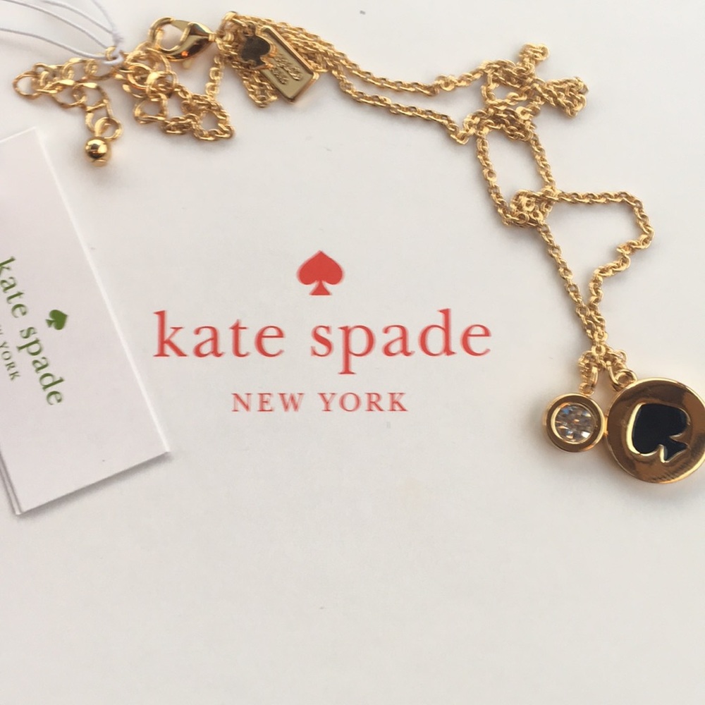 Authentic NWT Spot the Spade necklace